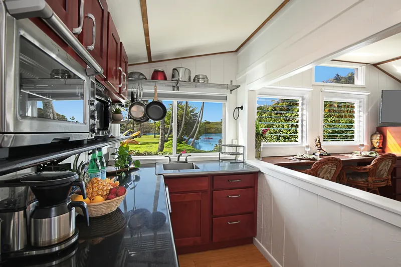 Kitchenette at Fern Grotto Inn, Kapaa, Kauai