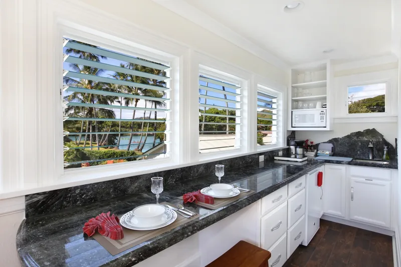 Kitchenette at Fern Grotto Inn, Kapaa, Kauai